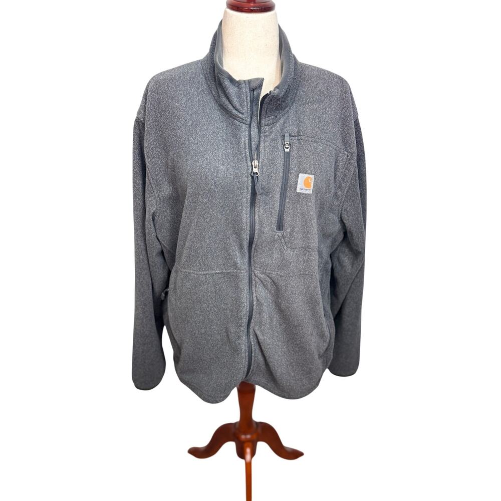 Carhartt Men's Dalton/Bentzen full zip fleece jacket Shadow Heather gray XL Reg
